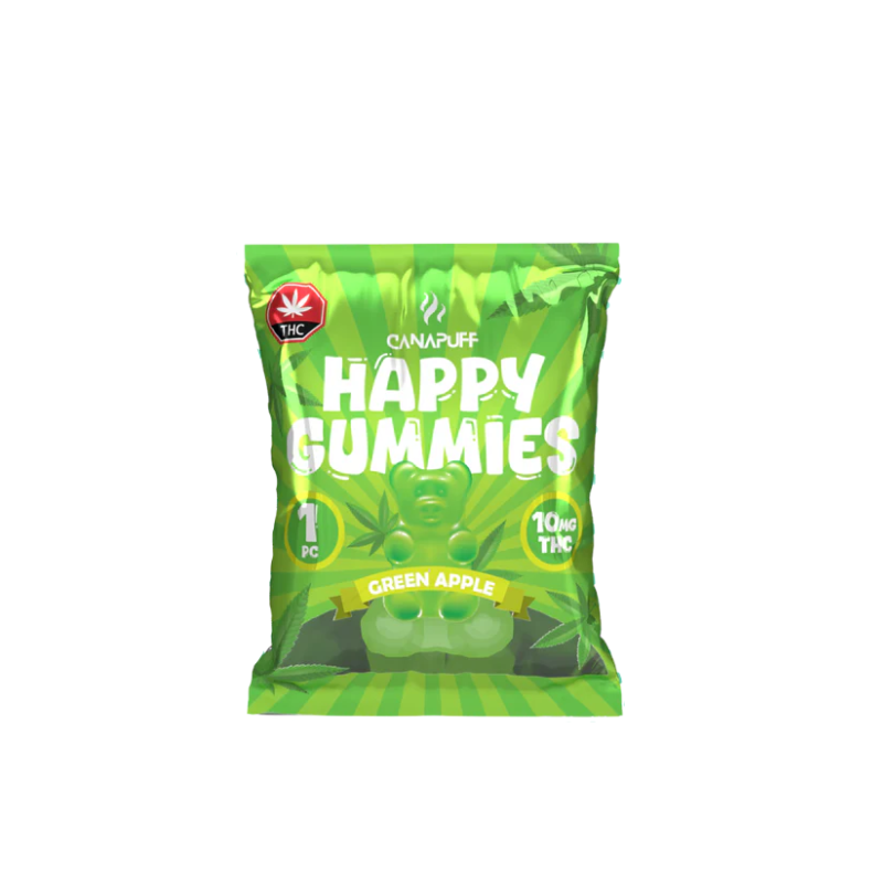 THC Gummies Groene Appel 10 Stuks - Afbeelding 2