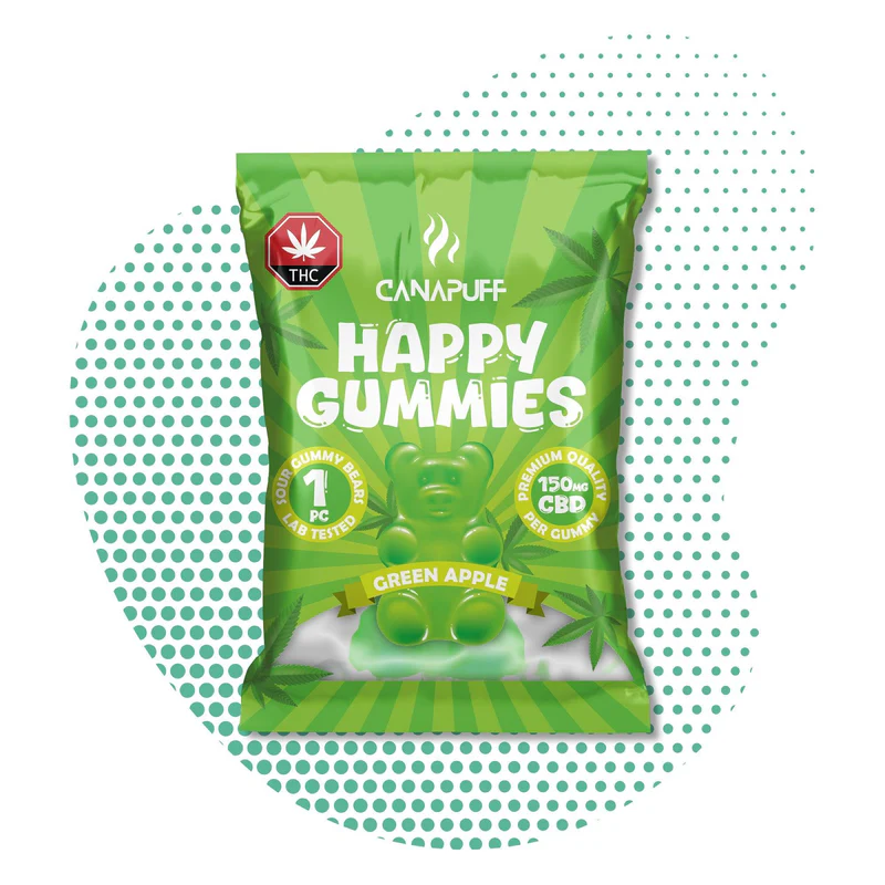 Happy Gummies Green Apple – CBD Gummies - Afbeelding 2