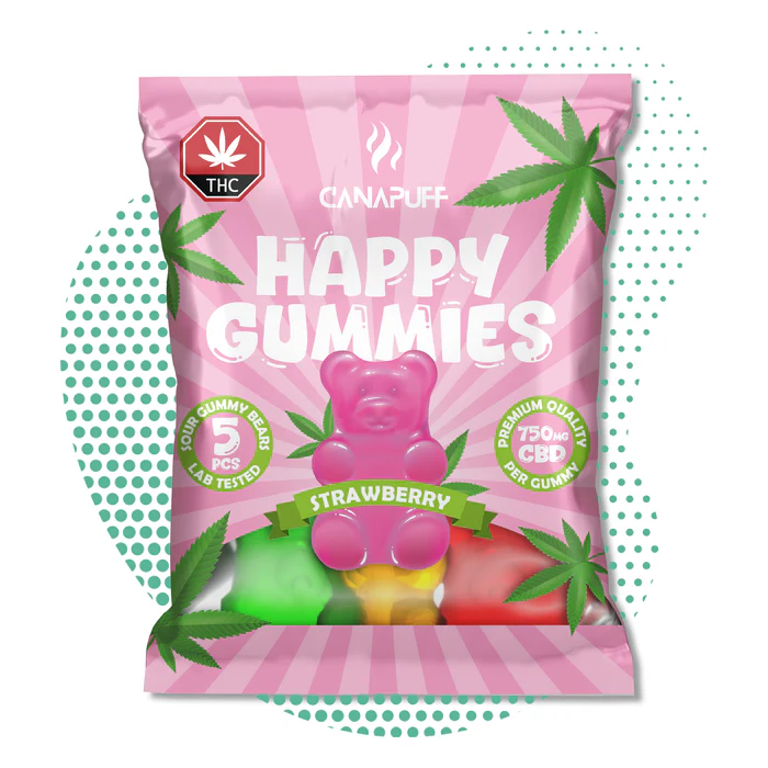 Happy Gummies Aardbei CBD - 5 stuks