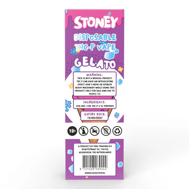 Stoney THC-P Vape 1ml – Gelato (Hybrid) - Afbeelding 2